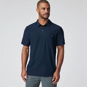 Vuori Men’s Ace Polo, Ink Blue, Size XL